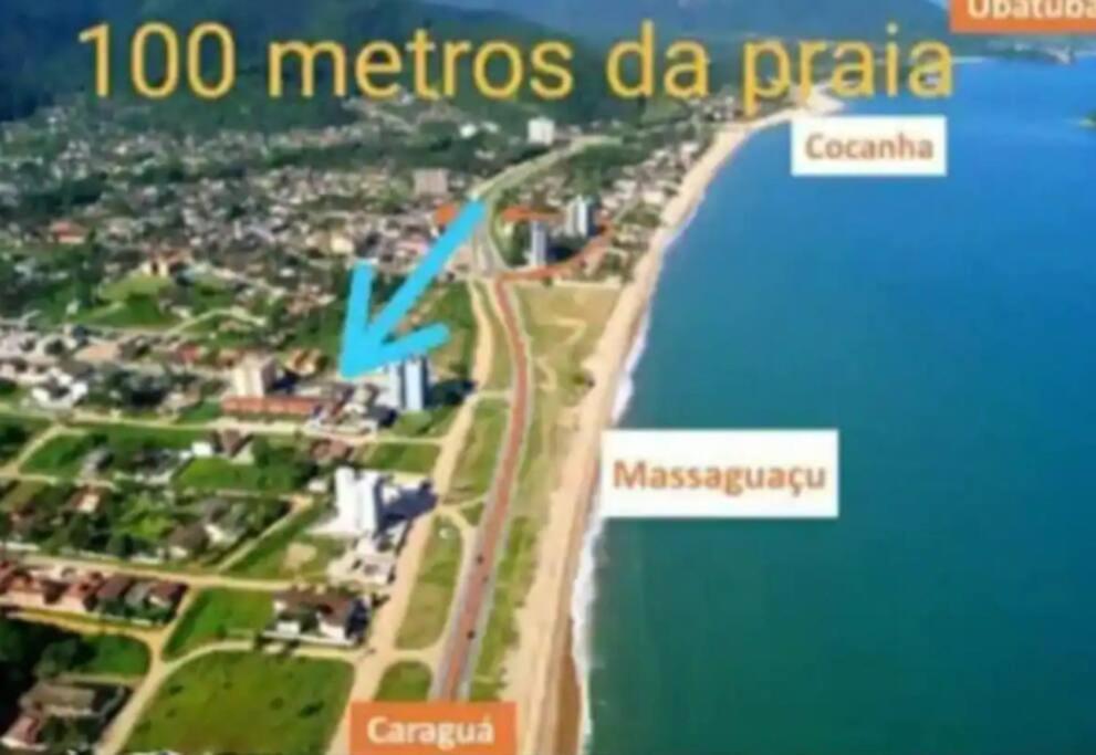 100Mts Da Praia Com Churrasqueira, Piscina E Wi-Fi Карагуататуба Екстер'єр фото